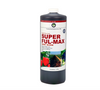 Hydrotech Super Ful-Max is a Liquid fulvic acid. Natural chelator and stabilizer. Biological food source and buffering agent. This product comes in a clear cylindrical bottle, the product is dark in colour, white lid, with a label that has an image of peppers, a field and grapes. 