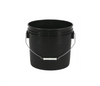12 Litre / 3 Gallon cylindrical Black Pail with white handle 