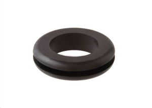 3/4” black grommet with separation in the centre along the side. It’s  used to make watertight bulkhead type connections with 3/4” vinyl hose.