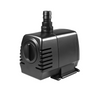 A black water pump with a ceramic shaft and a motor, designed for hydroponic set-ups.