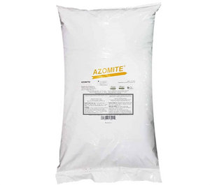 Azomite improves root systems, yields and general plant vigor in a variety of applications; from field crops and orchards to lawn and garden use. Azomite helps remineralize nutrient-depleted soils. 100% naturally derived, Azomite is OMRI listed for use in organic production and farming. This Product comes in a white plastic bag with a yellow label. 