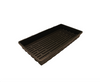 Mondi Propagation Tray With Holes. This product is black in colour with deep, continuous channels and ‘level fit’ wide ridges that prevent water pooling and provide better stability for propagation media. Dimensions are 10 x 20 standard size. 