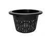 10" black Mesh Bucket Basket, circular top with lip and mesh bottom