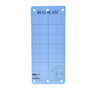 Bug-Scan Blue Sticky Insect Trap Thrips / Leafminer (10 pack). Plates are made of durable, recyclable plastic with glue on both sides, rectangular in a shape with 3 holes on the top and bottom. The scan has 4 grids x 7 squares. 