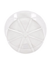 Clear Plastic Saucers. Clear plastic plant saucers, perfect for both indoor and outdoor use, ideal for potted plants. This is an overhead shot of the saucer. 