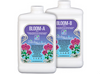 During the flowering period, Dutch Nutrient Bloom A (3-0-3) & B (1-0.5-3) provides complete nutrition for plants in hydroponics, soil, and coco.These products come in a white rectangular bottle with a purple-blue gradient label with flowers on the sides. Their labels have an art nouveau feel.