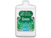 Dutch Nutrient Green (3-2-0) develops strong, healthy roots. It increases vegetative growth, and helps prevent leaves from yellowing. This product comes in a white rectangular bottle with a greenish blue graduated label in an art nouveau style with green plants on either side and water in the centre.