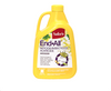  Safer's End All Concentrate comes in a yellow jug-like container with a top side handle. The label has an image of various stages of bug life eggs, nymphs and adults. 