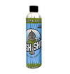 Fish Head Farms Fish Sh!t is derived from feeding tilapia, a proprietary mix of feed that when digested lends itself nicely to bacteria and microorganism production/growth under proper conditions. Fish Sh!t is the first of its kind ecosystem in a bottle.  This product is in a metal bottle with a black lid. The label has a fish on the toilet reading a paper called “soil weekly”.