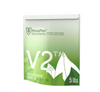 FloraFlex Nutrients V1  (5 lb) is part of a two part water soluble formula, providing essential nutrients needed for vigorous plant growth throughout the entire vegetative stage. At lower dosages V1 and V2 can be used as a base along with other additives. This product is shown on an angle, in a green and white square package with white leaves in the right corner.