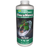 General Hydroponics 7-4-10 FloraNova represents a breakthrough in fertilizer technology. Combining the strength of a dry concentrate & the consistency of a liquid. FloraNova Grow stimulates vigorous roots, stems and foliage. Use from seedling through structural growth phases. This product comes in a white cylindrical bottle, green label, image of space, a silver circle with cutouts and a green plant growing out of the centre. 