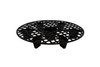 Gro Pot NX Level Pot Elevators are specially designed to help raise your fabric or plastic pot out of the bottom of a saucer. This product is made of black plastic, circular in shape, has mesh cutouts and 7 riser feet. Additional overhead view.