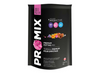 Pro-Mix Premium Potting Mix is ready-to-use, this peat-based potting mix is perfect for all indoor and outdoor container planting. Recommended for potting or re-potting plants in containers. This product comes in a black pouch with white text down the side and images of flowers (pink, orange & purple) near terracotta coloured pots. 