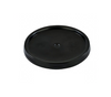 Lid for 12L & 20L Pails. Circular pail lid, black with a dimple in the centre. 