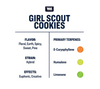 True Terpenes Girl Scout Cookies Flavor: floral, earthy, spicy, sweet and pine. Strain: hybrid. Effects:  euphoric and creative. Primary Terpenes: B-caryophyllene, humulene and limonene. 