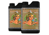 Advanced Nutrients Sensi Coco Bloom Part A&B. 4-0-0. 0-4-5. This two part product comes in two black rectangular bottles with brown labels, on the label is a headshot of a woman surrounded by a floral wreath. This product guarantees a more consistent, maximized yield with this pH perfect 2-part base nutrient for coco coir! 