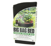 Smart Pot Big Bag Bed  is a soft-sided aeration container that air root prunes your plants. Air root pruning is a key component to a healthy fibrous root ball. Unlike plastic containers, roots do not circle. This product comes in a rectangular package with an image of the circular pot in a garden. The pot holds 13.7 Cubic Feet of Mix with 13.5 Square Feet of Growing and holds 372L / 100 gal. 