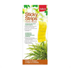 Safer's Sticky Strips attract a variety of flying insects, including whiteflies, fungus gnats, thrips, and fruit flies, reducing not just those that feast on your plants, but also other flying nuisances. The special formula attracts insects like a magnet, killing them and reducing your infestation without harmful pesticides. This product comes in a rectangular box with an image of the strip (yellow) above a plant (green). 