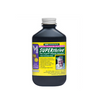 Superthrive is a grower and landscaper's best friend. This product comes in a small black bottle with a silver lid and yellow label. The label has an image of a man and text that says “Superthrive”.