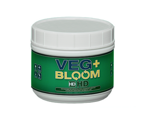 Veg+Bloom HD is best for rock wool, and other inert hydroponic media.This product comes in a white pot with a white lid and a green label.