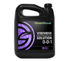 GreenPlanet Vitathrive ( 0-0-1.) is a comprehensive blend of carefully selected vitamins and minerals designed to reduce plant stress while supporting essential functions. This product comes in a black jug with a top handle, purple and black label with a G with a leaf. 
