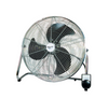 Wind Devil 18" Floor Fan has a Chrome Plated Safety Grill, Metal Stand and Blades and 3 Speed Rotary Control. Shown here facing forward slightly to the left.