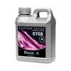 Cyco Platinum Series Bloom A (3-0-3) is the first of two parts that make up the base nutrient system for the flowering stages of a plant's growth. This product comes in a 1L silver jug-like container with a black label and an electric pink image with text surrounding it.